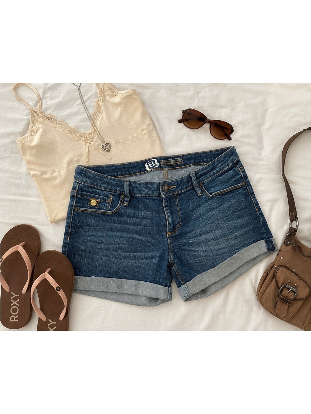 Bullhead Denim Cuffed Shorts | Y2K Low Rise Festival Denim